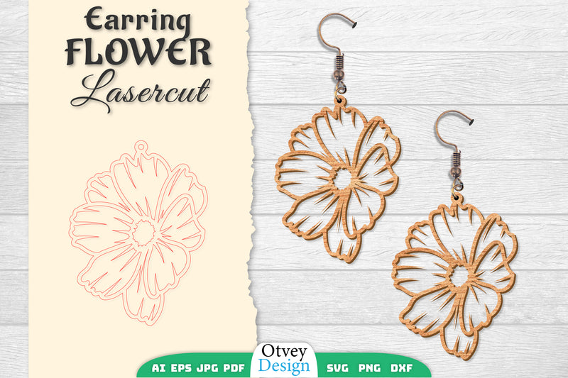 Earring Flower Lasercut SVG Bundle 2 - CraftNest - Digital Crafting and Art