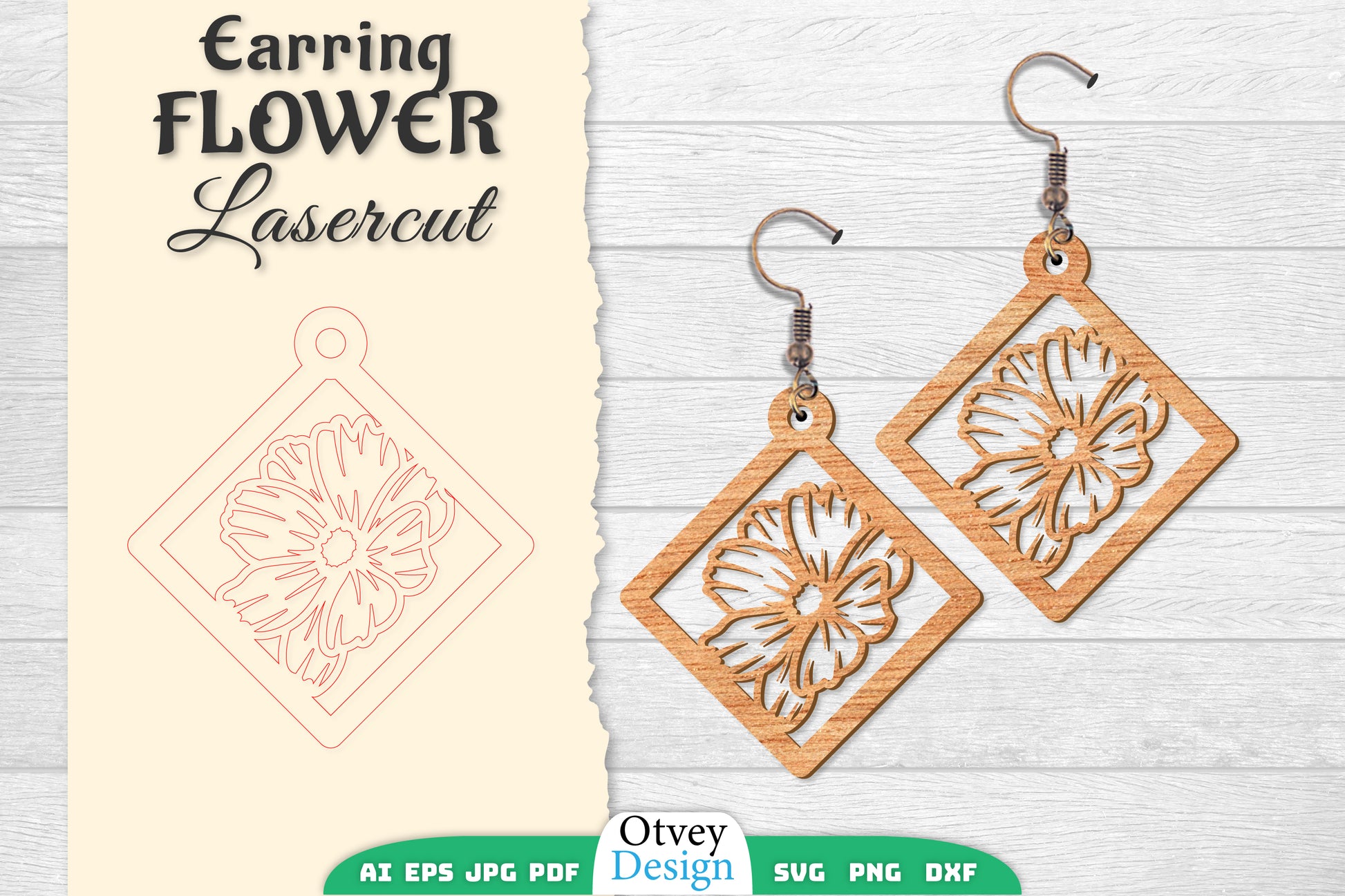 Earring Flower Lasercut SVG Bundle 31 - CraftNest - Digital Crafting and Art