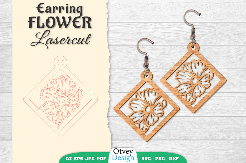 Earring Flower Lasercut SVG Bundle 31 - CraftNest - Digital Crafting and Art