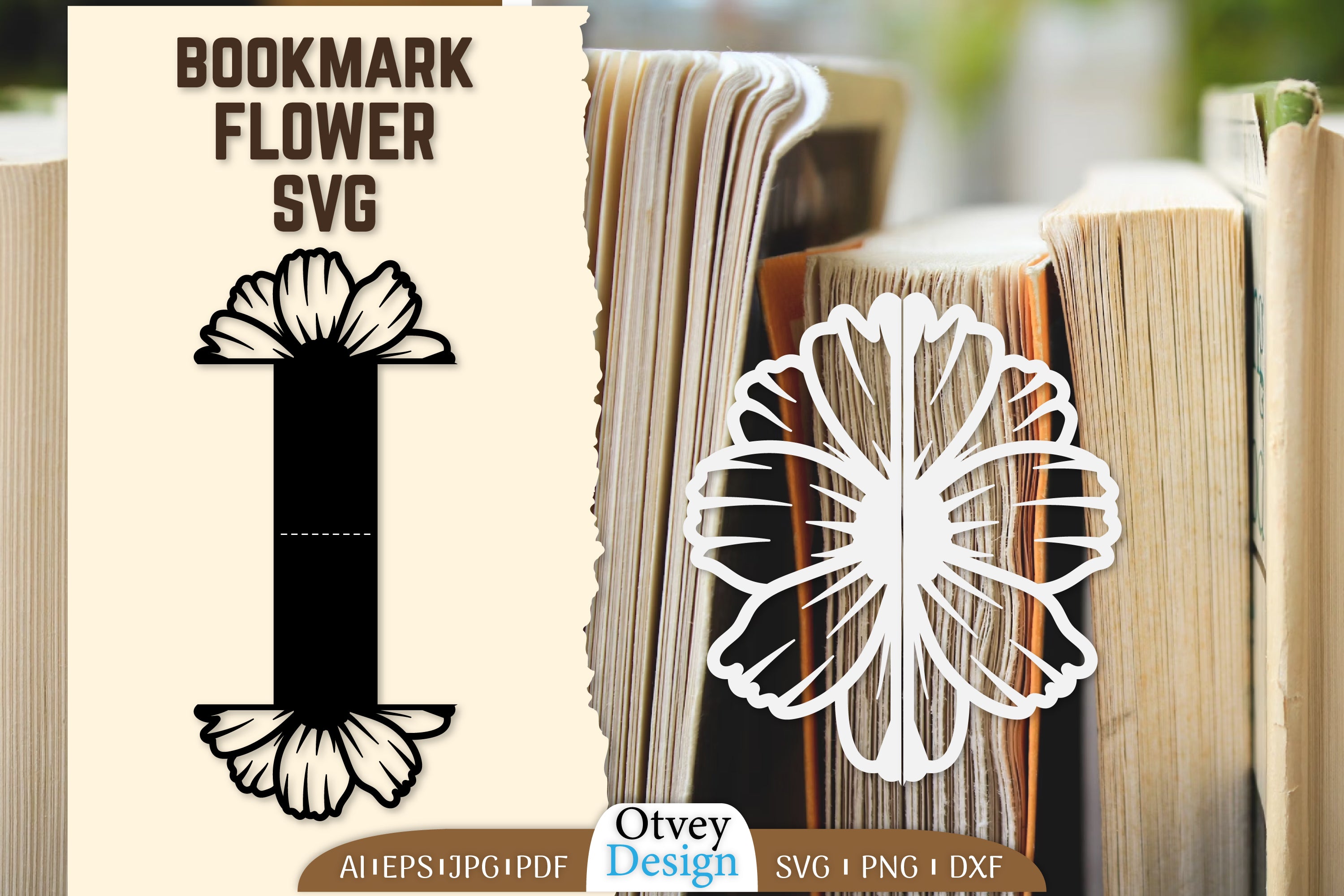 Cutout Flower Bookmark SVG Bundle 2 - CraftNest - Digital Crafting and Art
