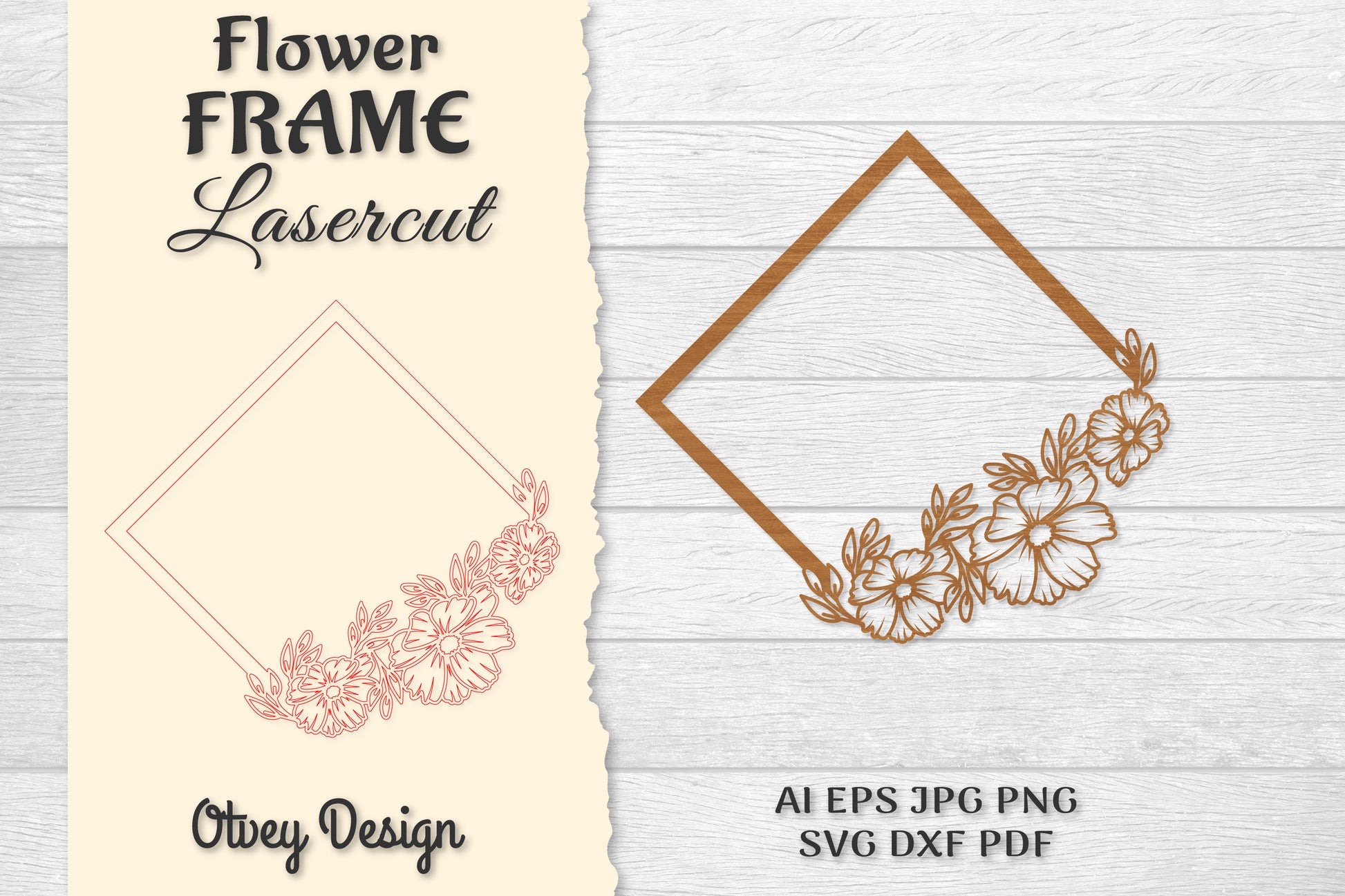5 Frame Flower Lasercut SVG Bundle 2 - CraftNest - Digital Crafting and Art