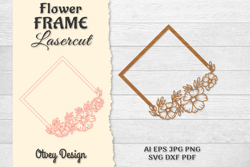5 Frame Flower Lasercut SVG Bundle 2 - CraftNest - Digital Crafting and Art