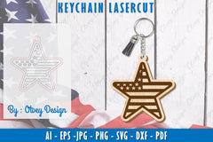 4th of July Keychain SVG Bundle 9 - CraftNest - Digital Crafting and Art