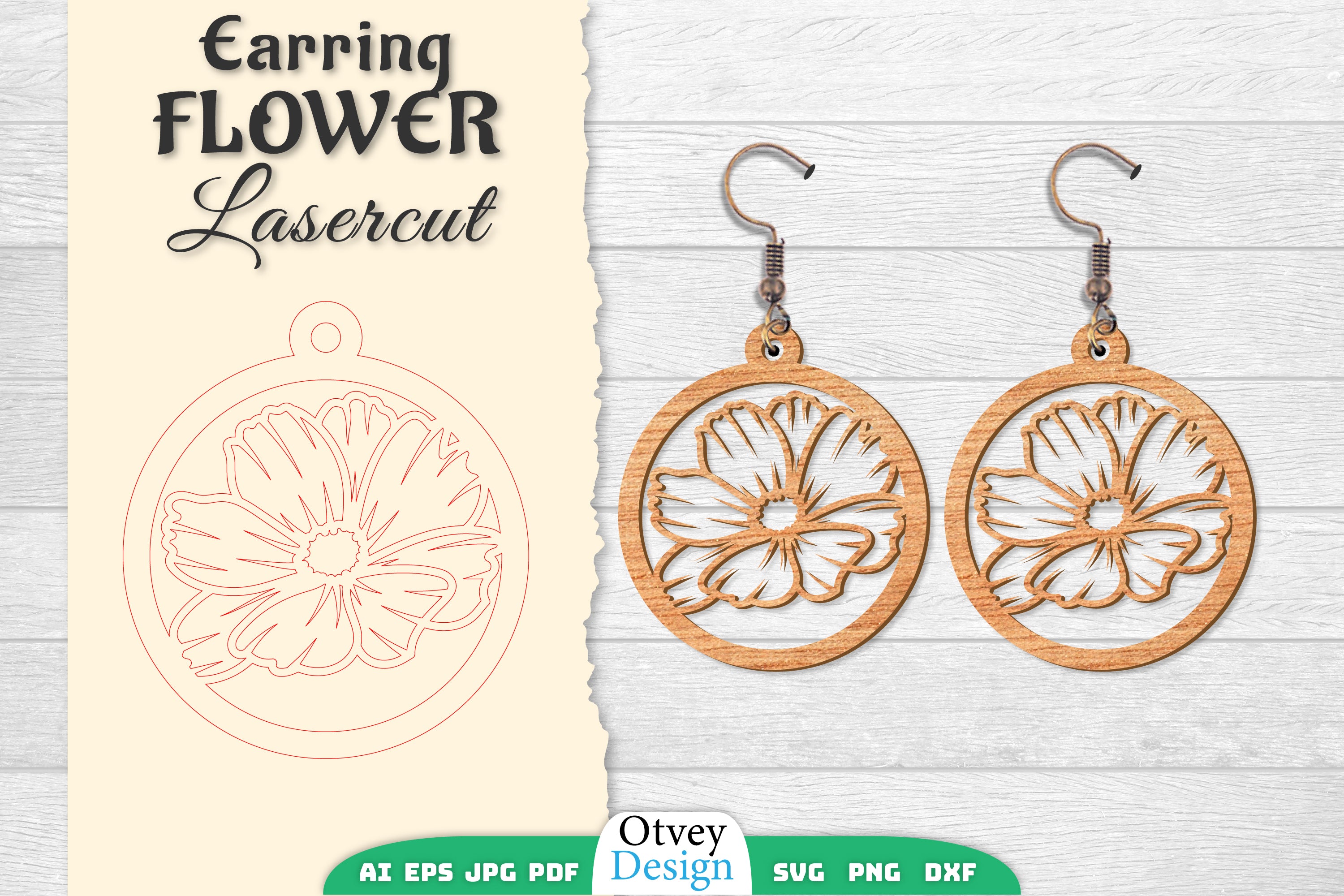 Earring Flower Lasercut SVG Bundle 17 - CraftNest - Digital Crafting and Art