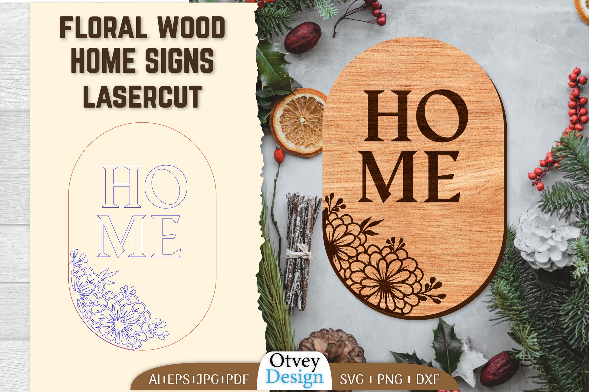 Floral Home Wood Signs SVG Bundle 2 - CraftNest - Digital Crafting and Art