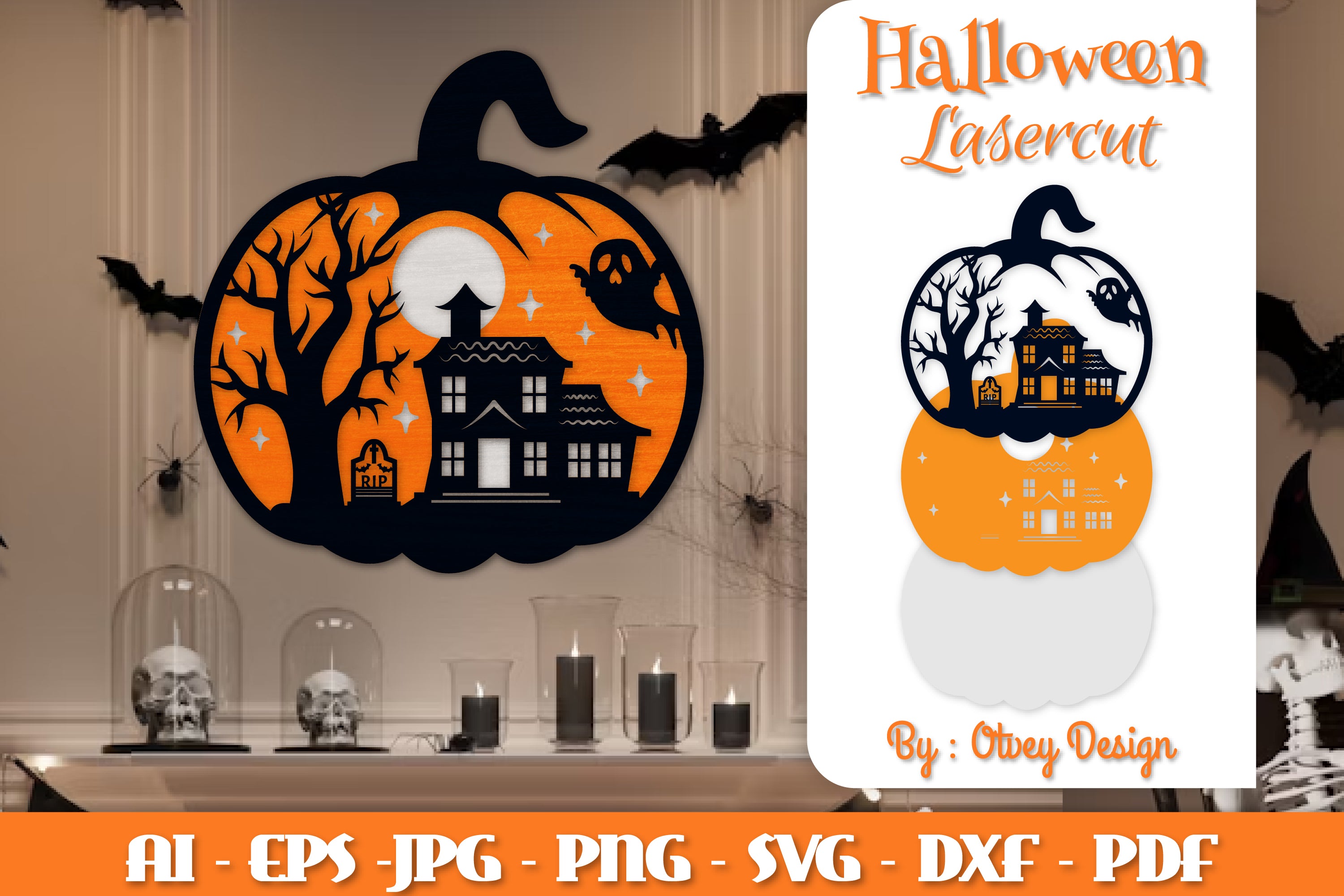 Halloween Pumpkins Lasercut SVG Bundle 2 - CraftNest - Digital Crafting and Art