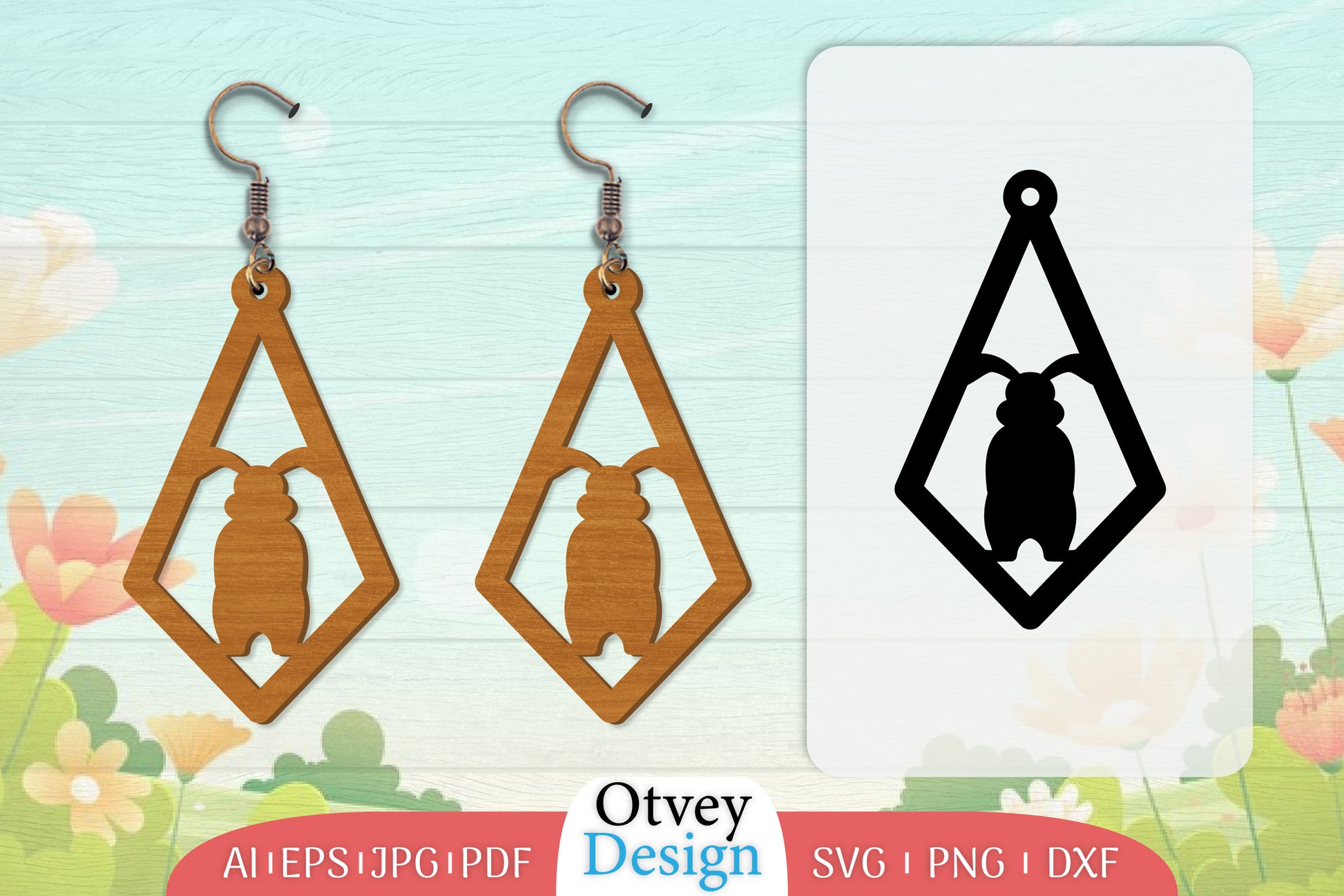 Earring Rabbit Lasercut SVG Bundle 56 - CraftNest - Digital Crafting and Art