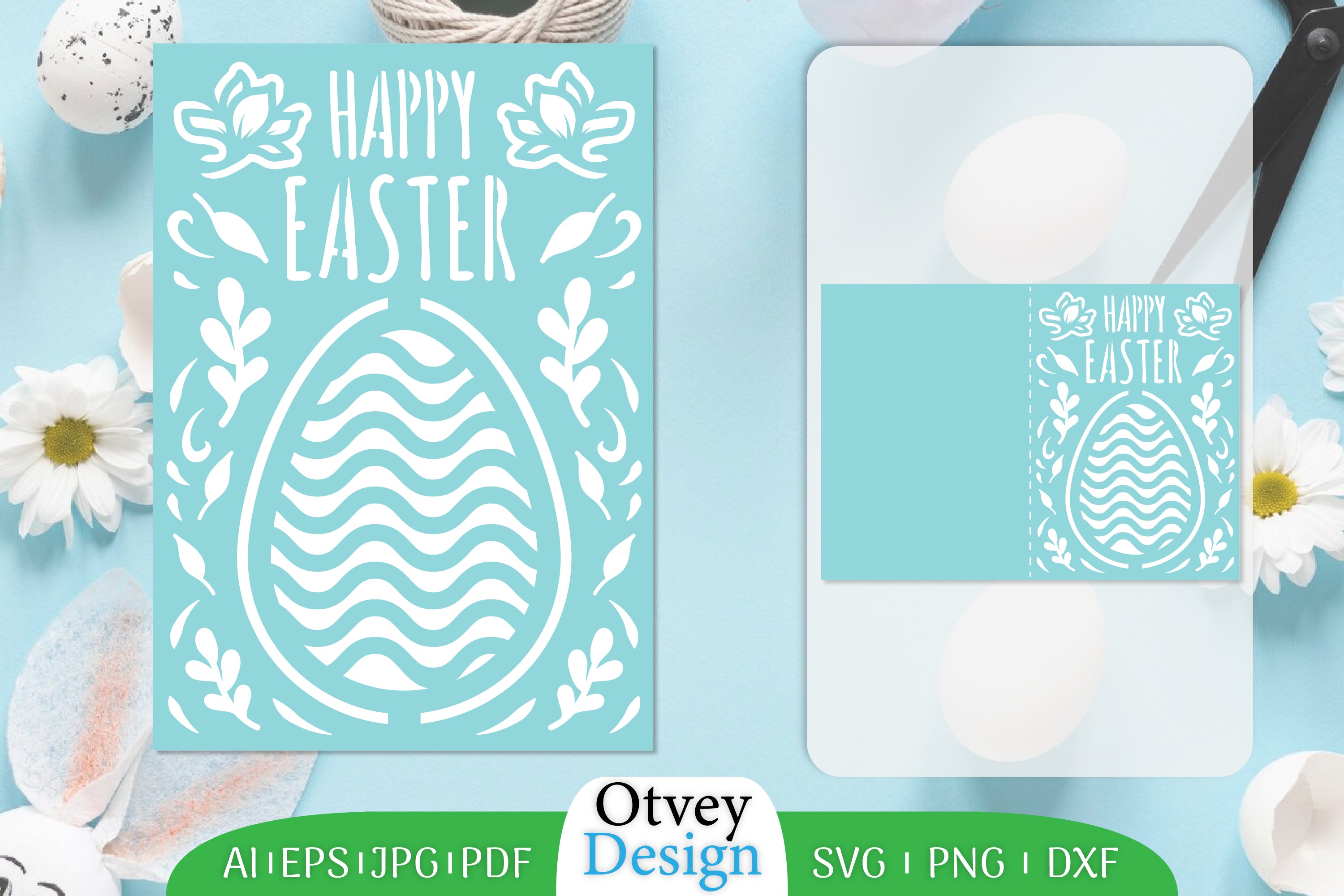 Happy Easter Greeting Card SVG Bundle 5 - CraftNest - Digital Crafting and Art