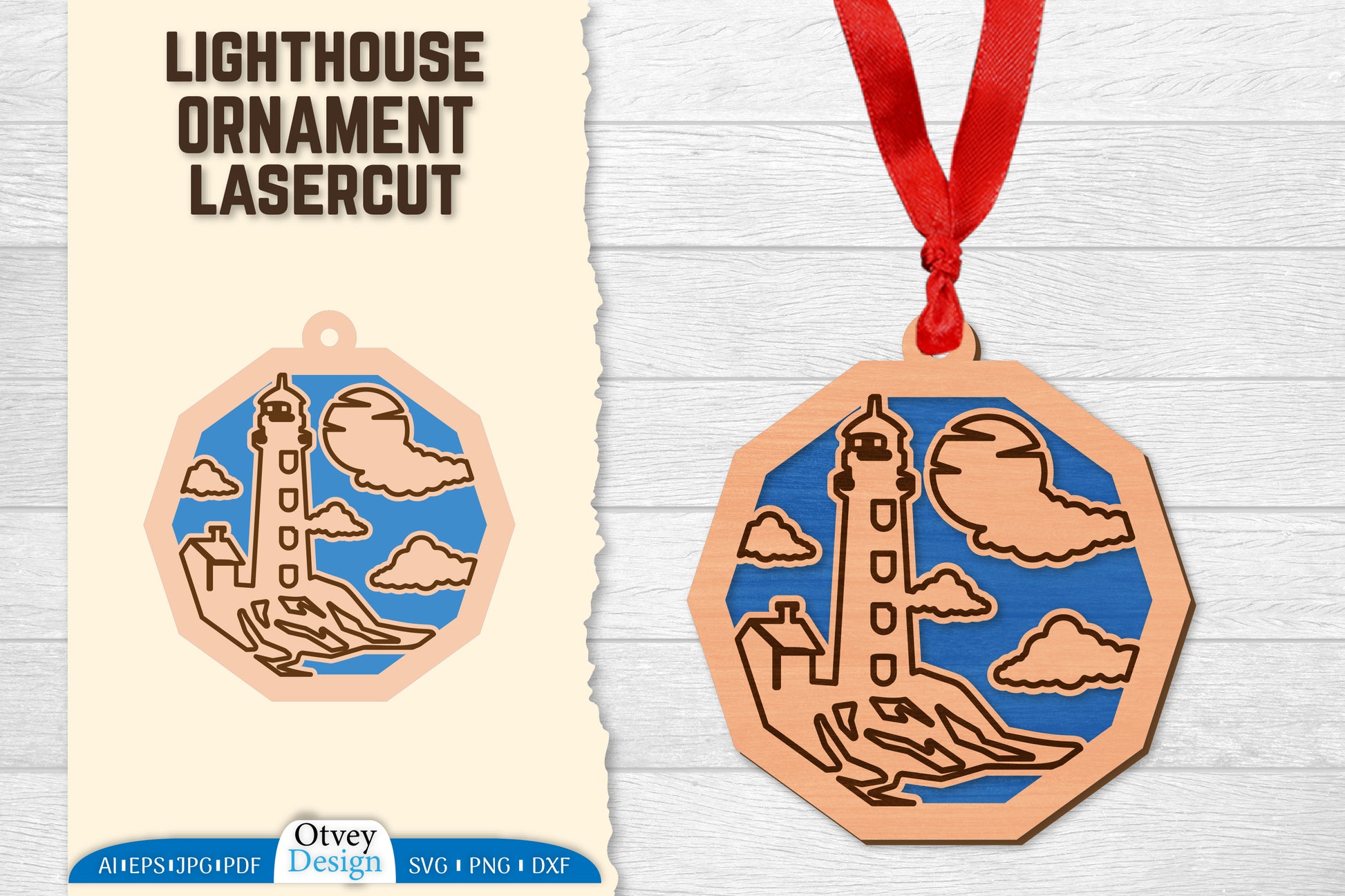 Lighthouse Lasercut Ornament SVG Bundle 67 - CraftNest - Digital Crafting and Art