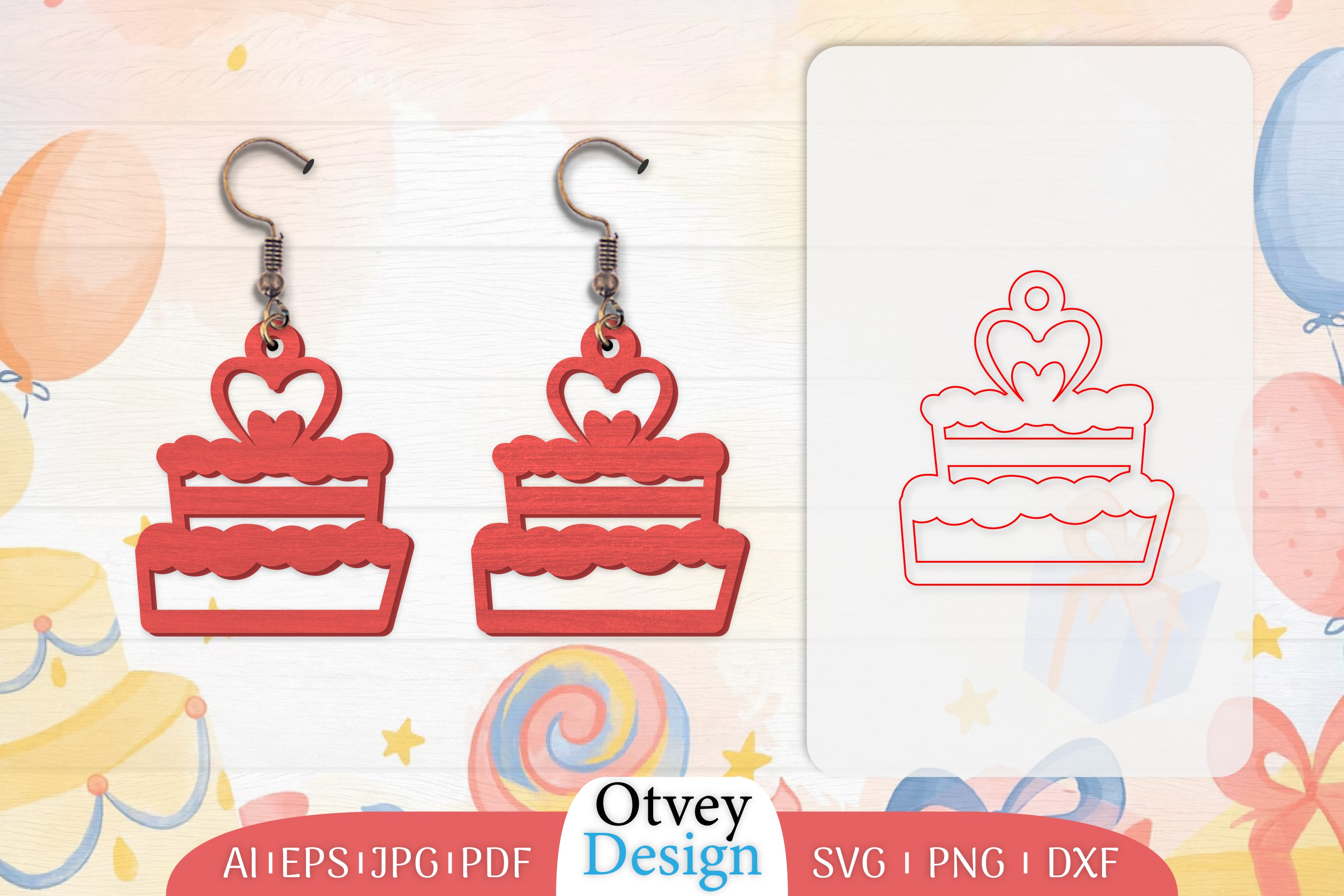 Birthday Earrings Lasercut SVG Bundle 23 - CraftNest - Digital Crafting and Art