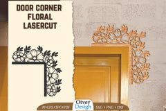 Door Corner Floral Lasercut SVG Bundle 2 - CraftNest - Digital Crafting and Art