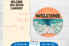 Welcome Sea Wave 3D Layered Lasercut SVG Bundle 2 - CraftNest - Digital Crafting and Art
