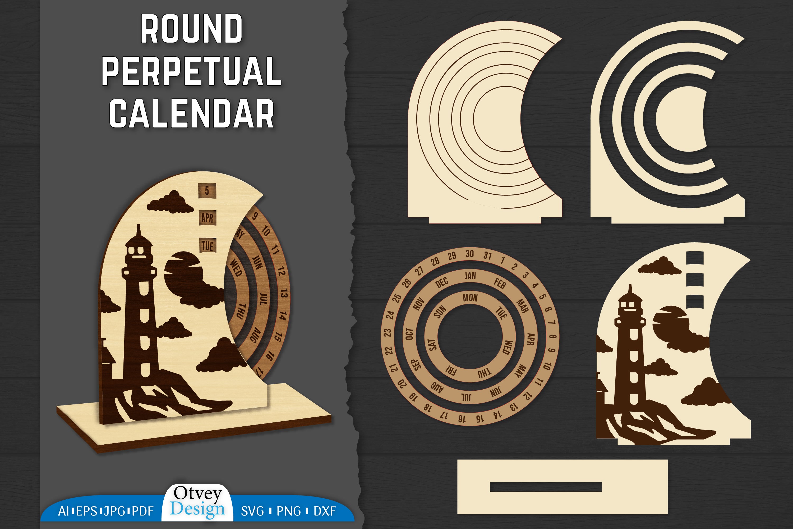 Perpetual Calendar SVG Bundle 3 - CraftNest - Digital Crafting and Art