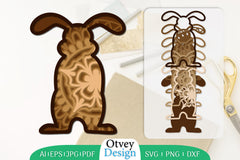 Mandala Rabbit Layered Lasercut SVG Bundle 2 - CraftNest - Digital Crafting and Art