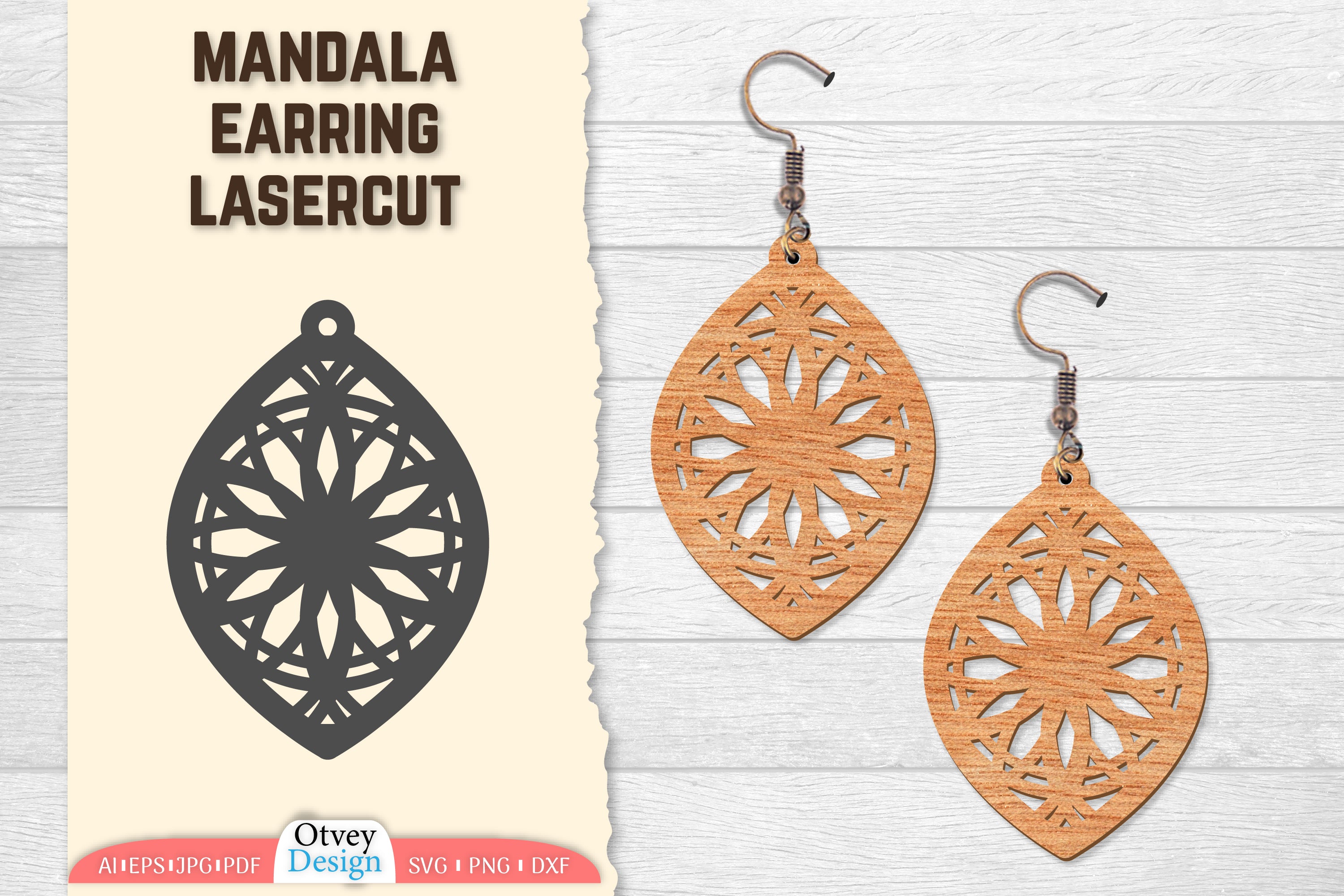Earring Mandala Lasercut SVG Bundle 25 - CraftNest - Digital Crafting and Art