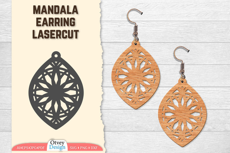 Earring Mandala Lasercut SVG Bundle 25 - CraftNest - Digital Crafting and Art