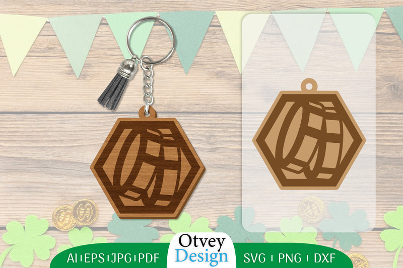 St Patrick's Day Keychain Lasercut SVG Bundle 47 - CraftNest - Digital Crafting and Art