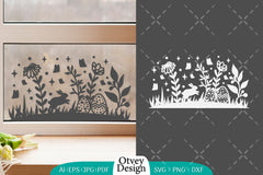 Easter Bunny Garden Scene SVG Bundle 3 - CraftNest - Digital Crafting and Art