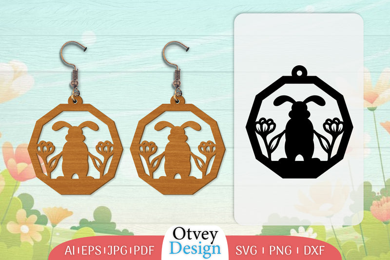Earring Rabbit Lasercut SVG Bundle 83 - CraftNest - Digital Crafting and Art