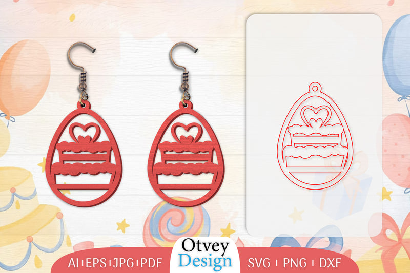 Birthday Earrings Lasercut SVG Bundle 17 - CraftNest - Digital Crafting and Art