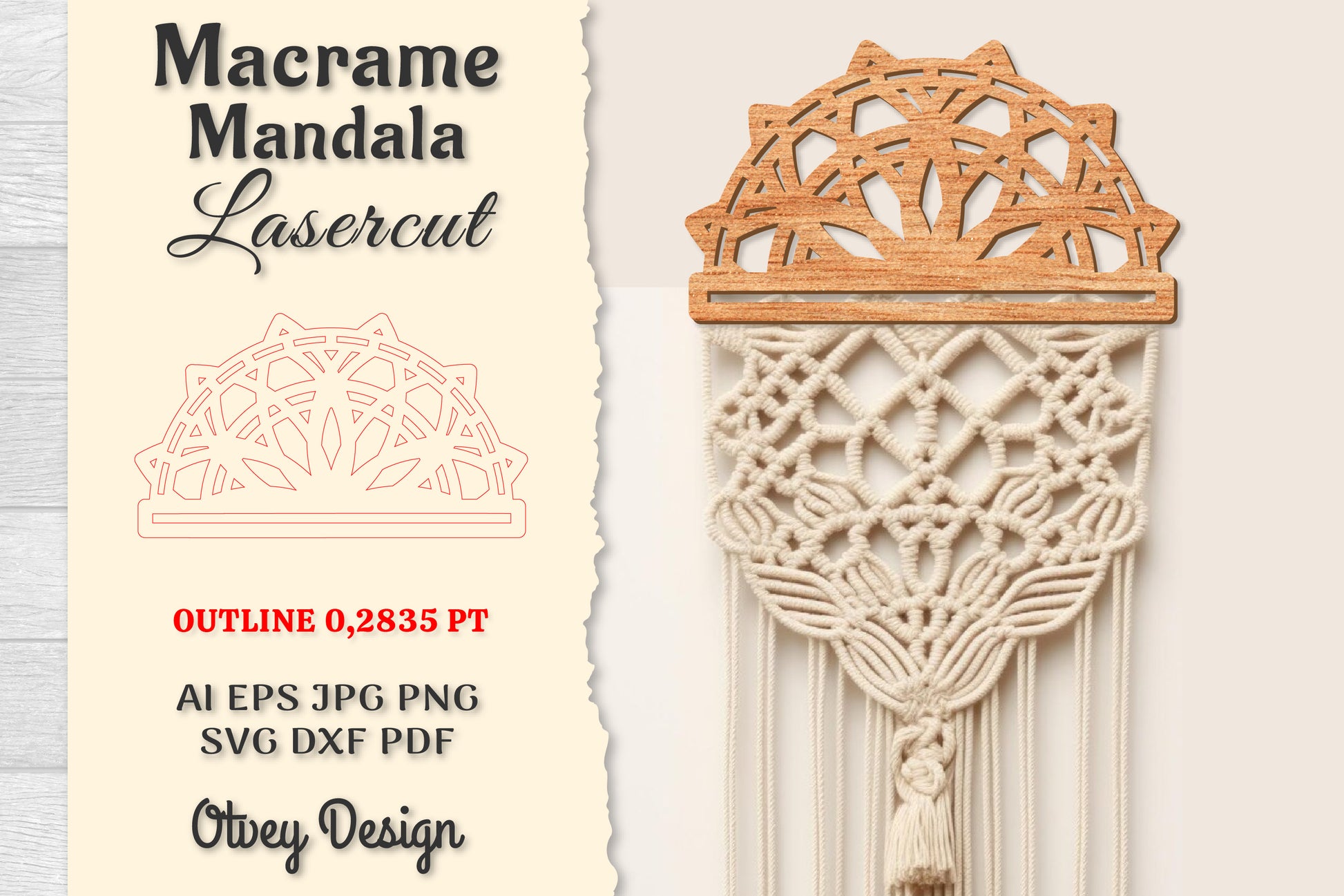 Macrame Frame Mandala Lasercut SVG Bundle 2 - CraftNest - Digital Crafting and Art