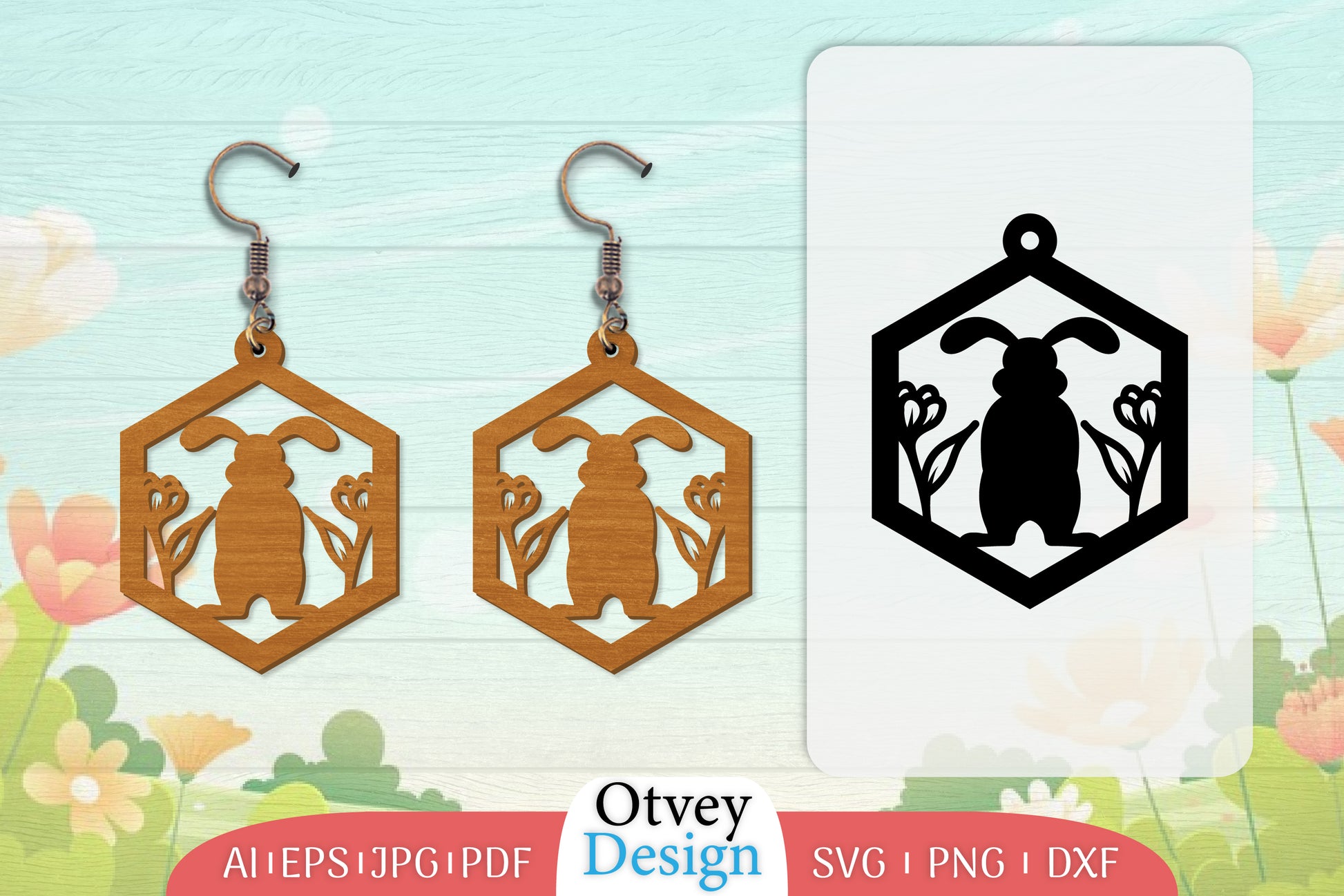 Earring Rabbit Lasercut SVG Bundle 11 - CraftNest - Digital Crafting and Art