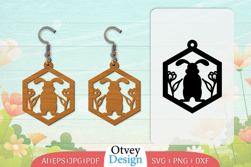 Earring Rabbit Lasercut SVG Bundle 11 - CraftNest - Digital Crafting and Art