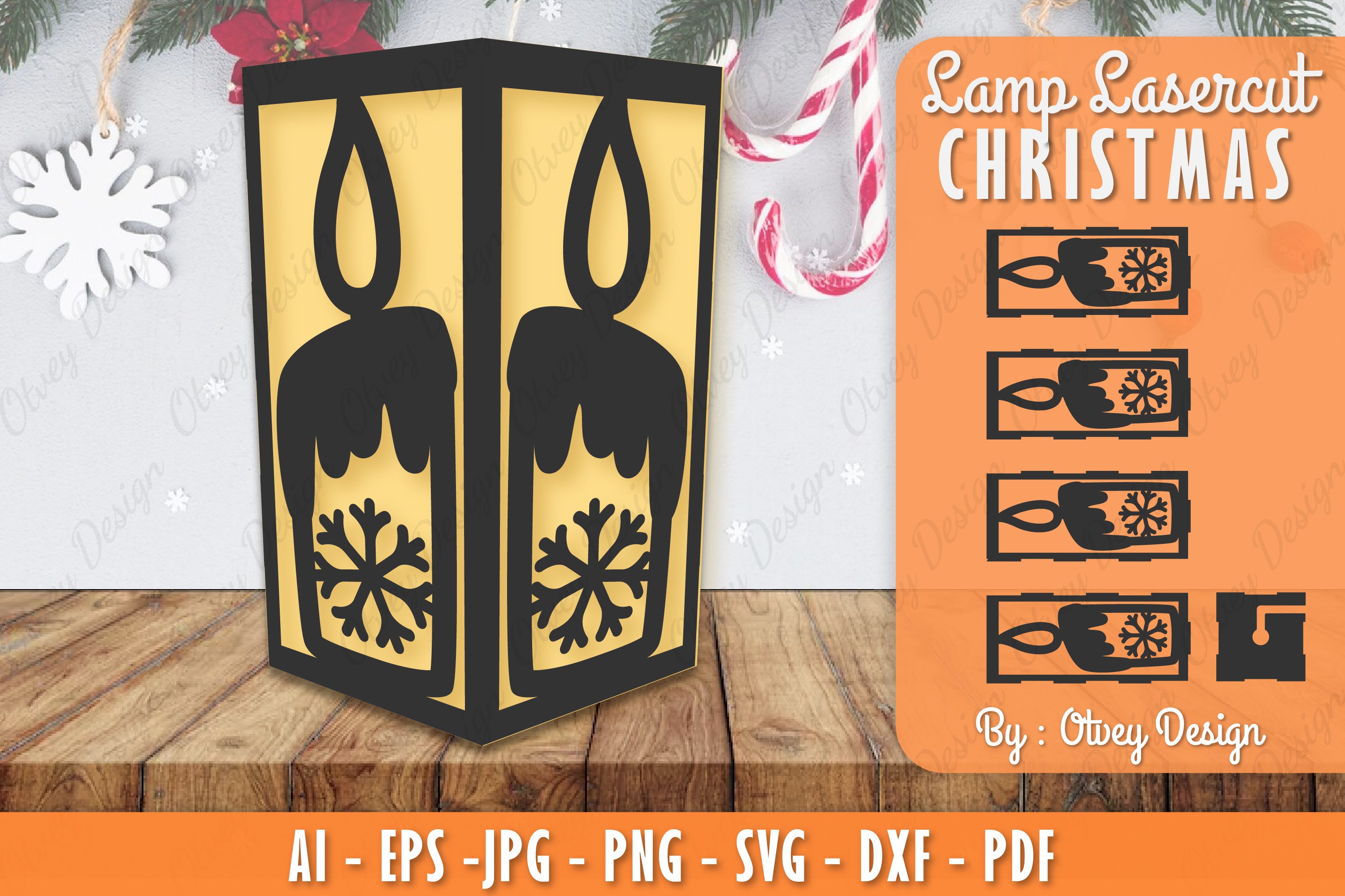 Christmas Lamp Lasercut SVG Bundle 12 - CraftNest - Digital Crafting and Art