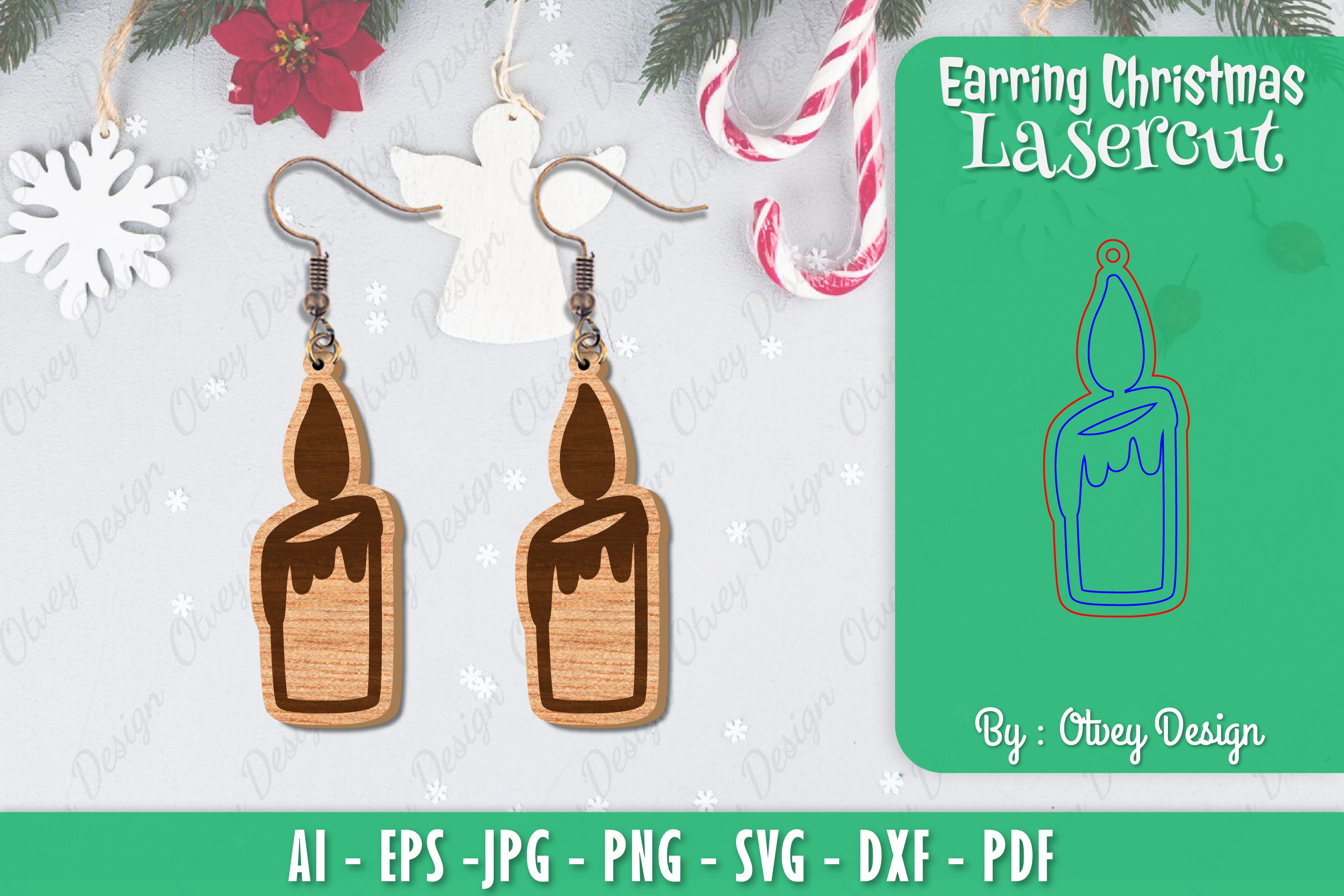 Christmas Earrings SVG Bundle