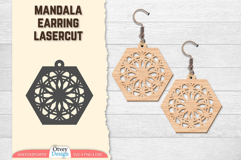 Earring Mandala Lasercut SVG Bundle 41 - CraftNest - Digital Crafting and Art