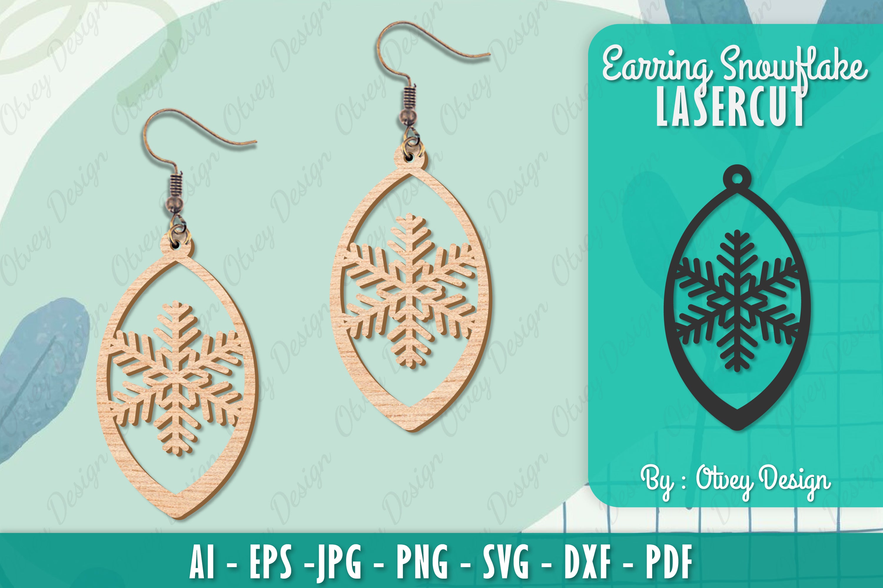 Snowflake Earring Lasercut SVG Bundle 89 - CraftNest - Digital Crafting and Art