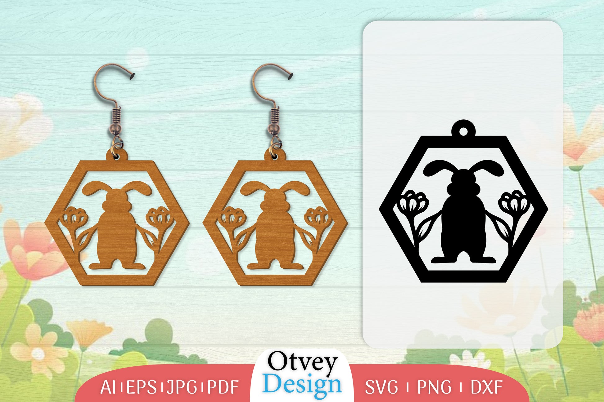 Earring Rabbit Lasercut SVG Bundle 74 - CraftNest - Digital Crafting and Art