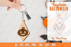 Keychain Halloween Lasercut SVG Bundle 93 - CraftNest - Digital Crafting and Art