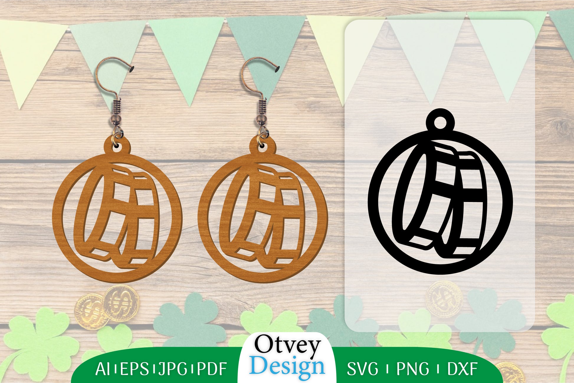 St Patrick's Day Earring Lasercut SVG Bundle 25 - CraftNest - Digital Crafting and Art