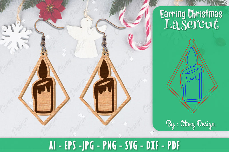 Christmas Earrings SVG Bundle 29 - CraftNest - Digital Crafting and Art