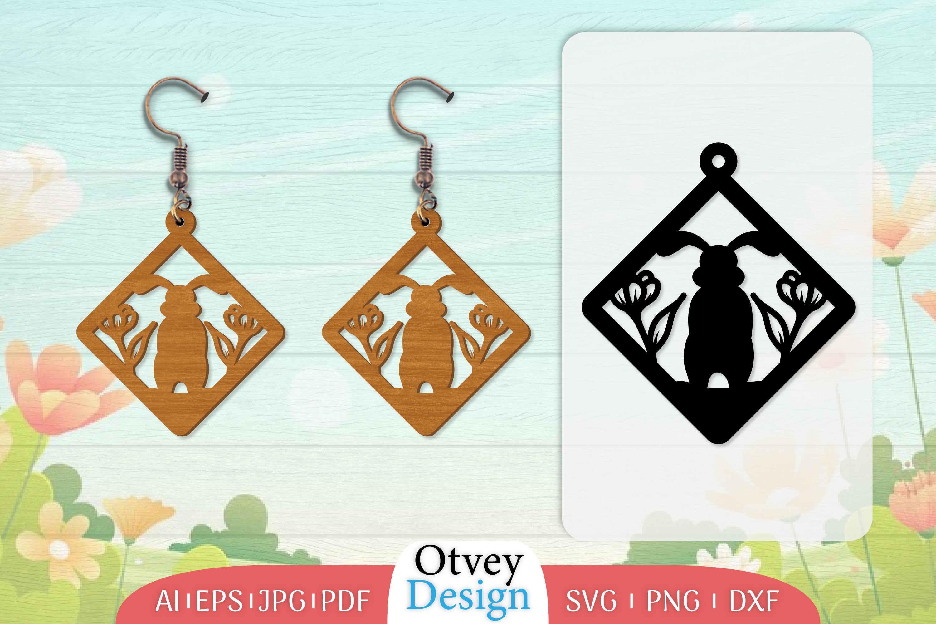 Earring Rabbit Lasercut SVG Bundle 20 - CraftNest - Digital Crafting and Art