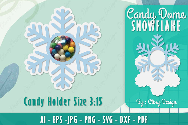 Snowflake Candy Dome SVG Bundle 9 - CraftNest - Digital Crafting and Art