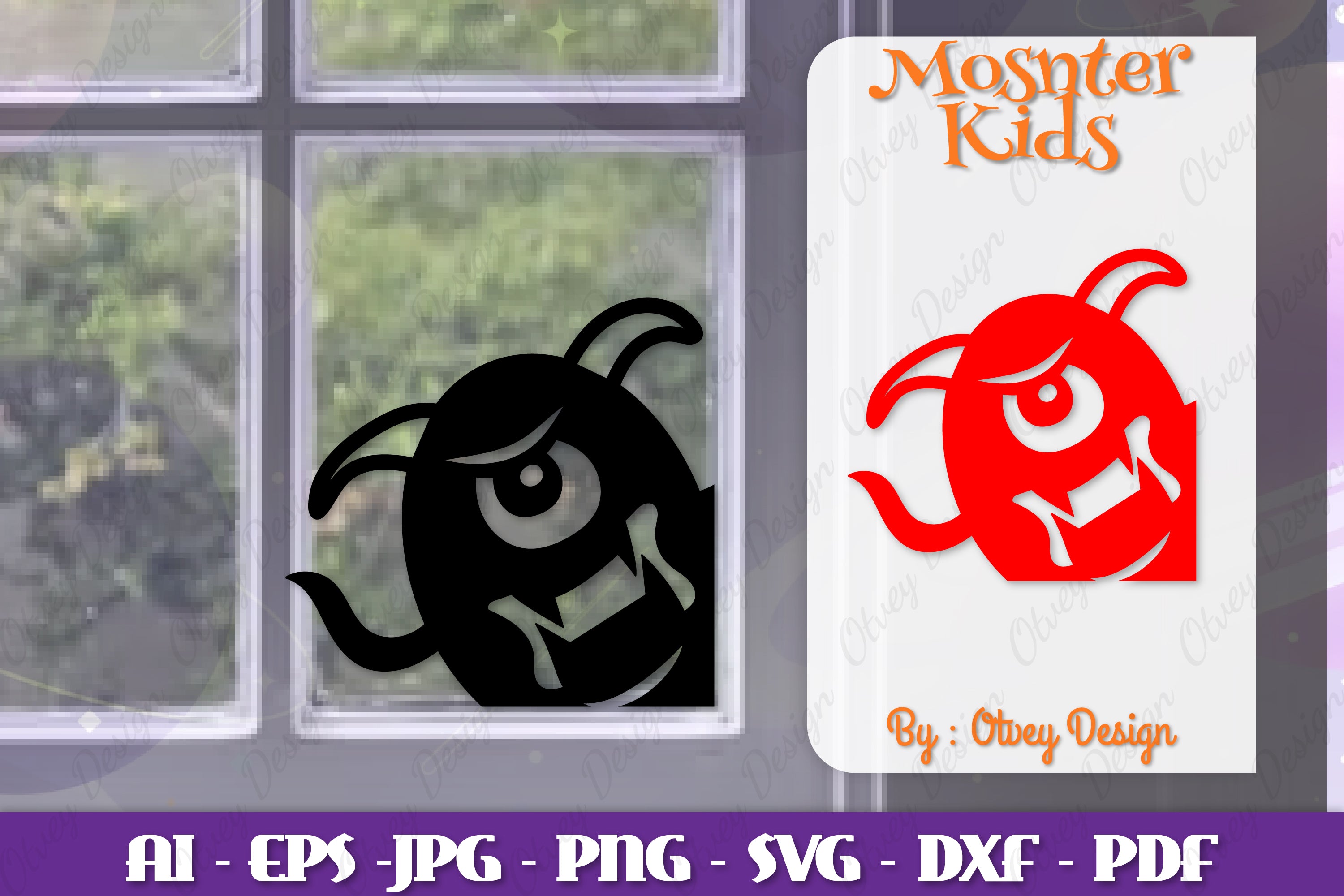 Halloween Window Cling Decor Lasercut SVG Bundle