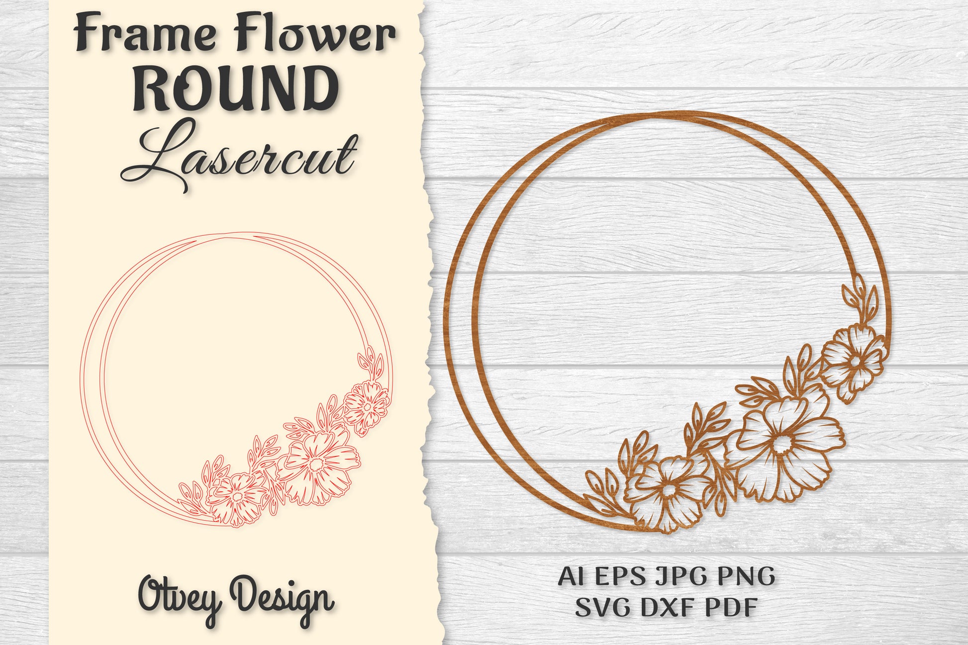 Frame Flower Round Lasercut SVG Bundle 2 - CraftNest - Digital Crafting and Art