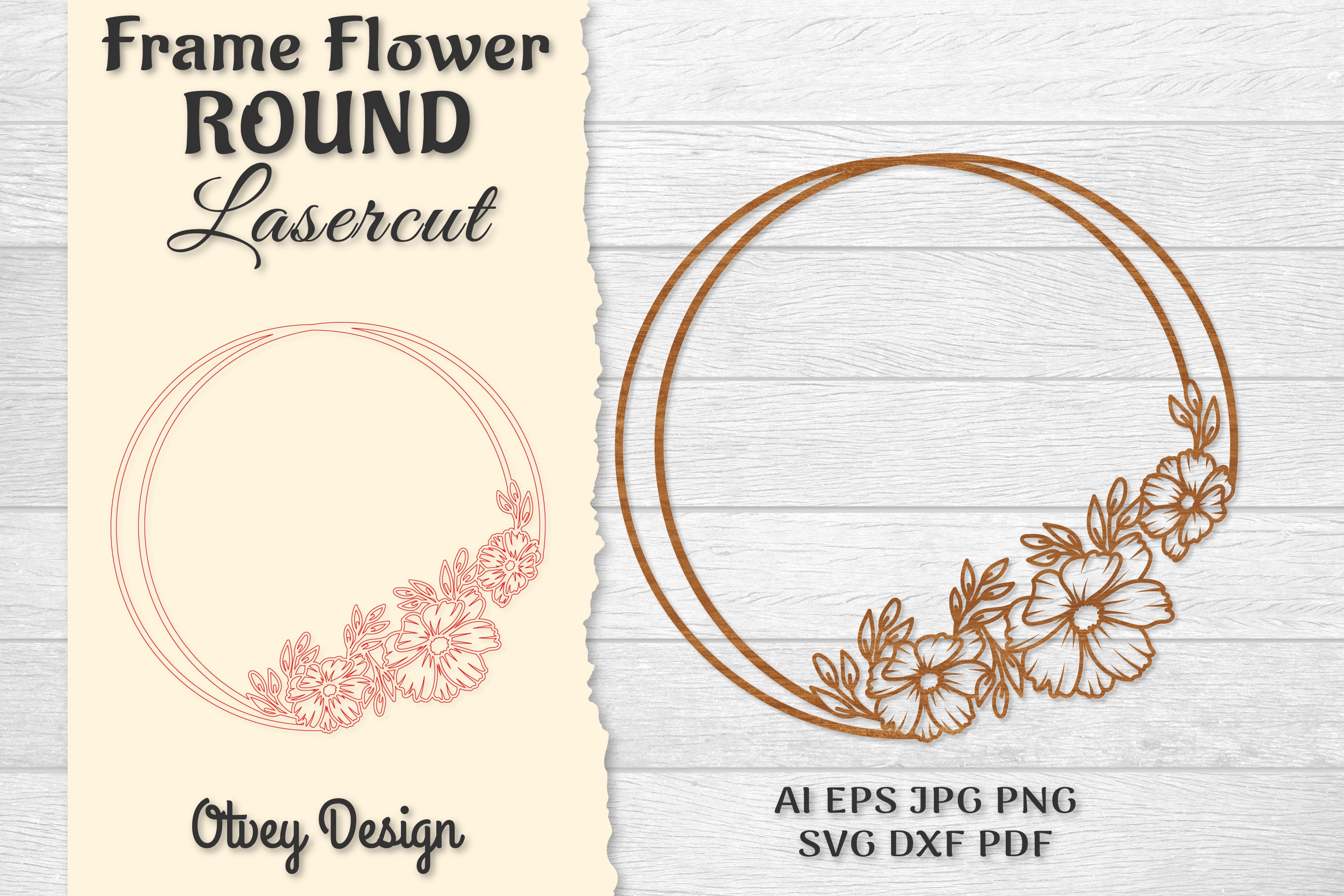 Frame Flower Round Lasercut SVG Bundle 2 - CraftNest - Digital Crafting and Art