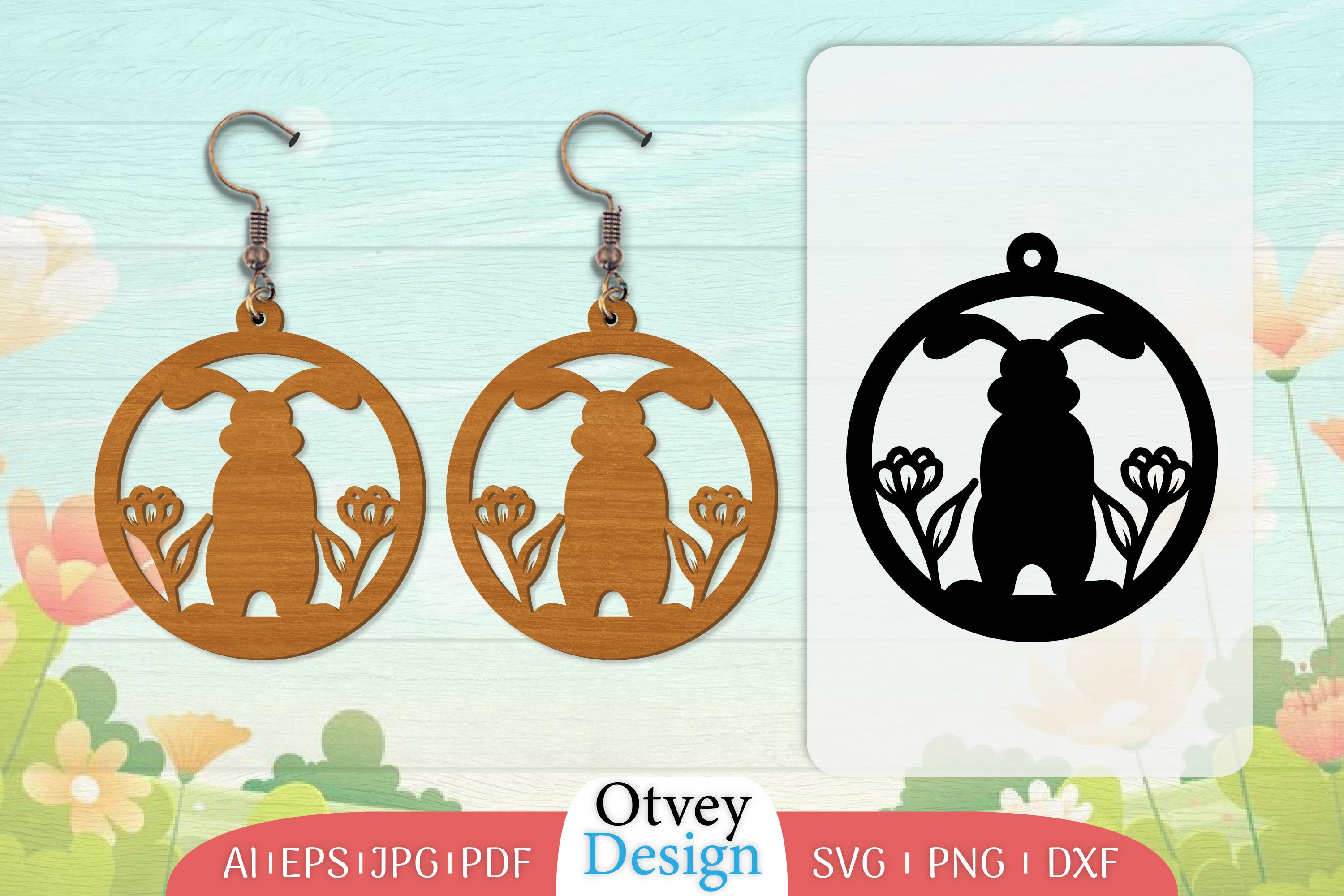 Earring Rabbit Lasercut SVG Bundle 29 - CraftNest - Digital Crafting and Art