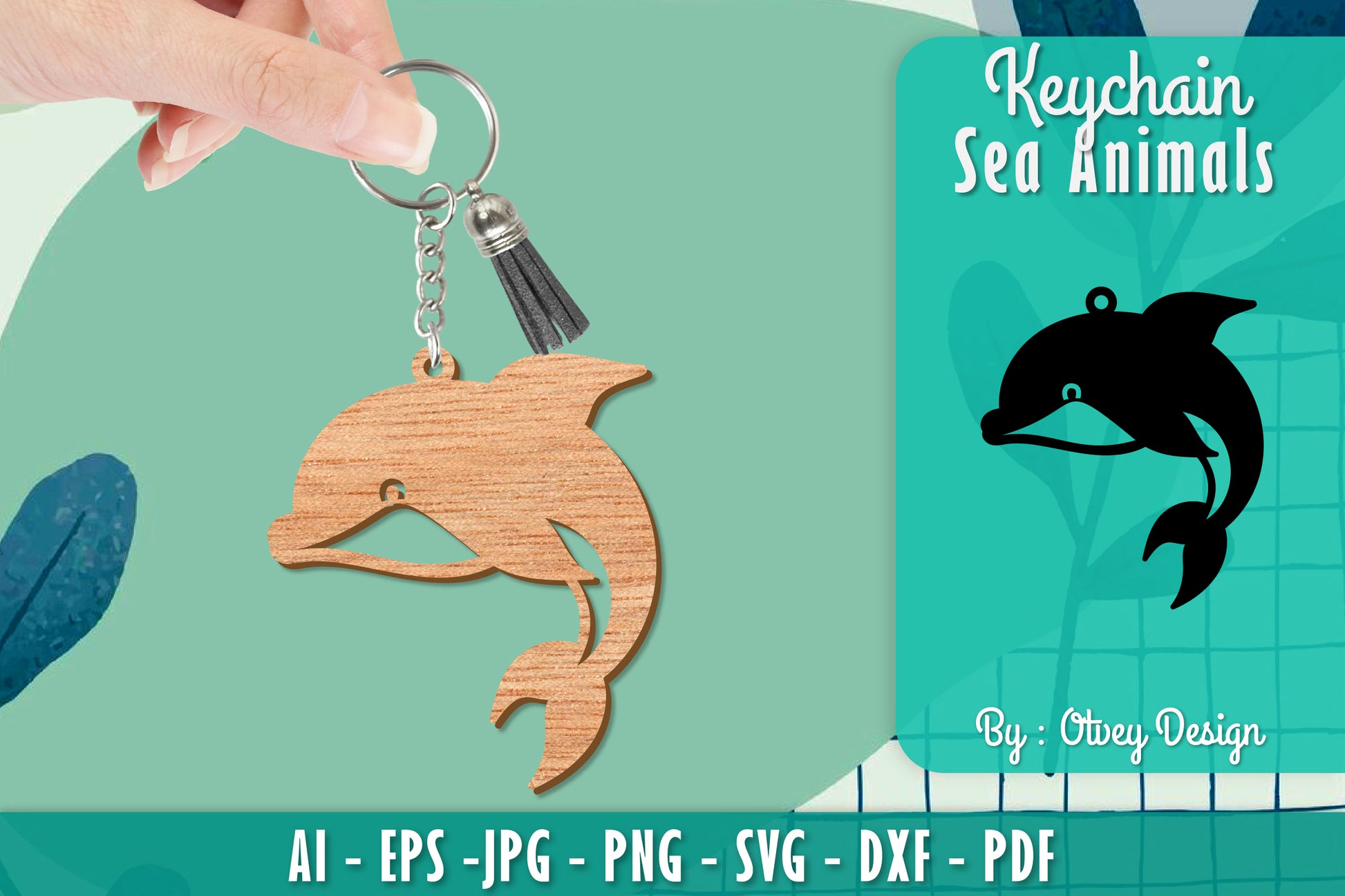 Keychain Sea Animals Lasercut SVG Bundle 5 - CraftNest - Digital Crafting and Art