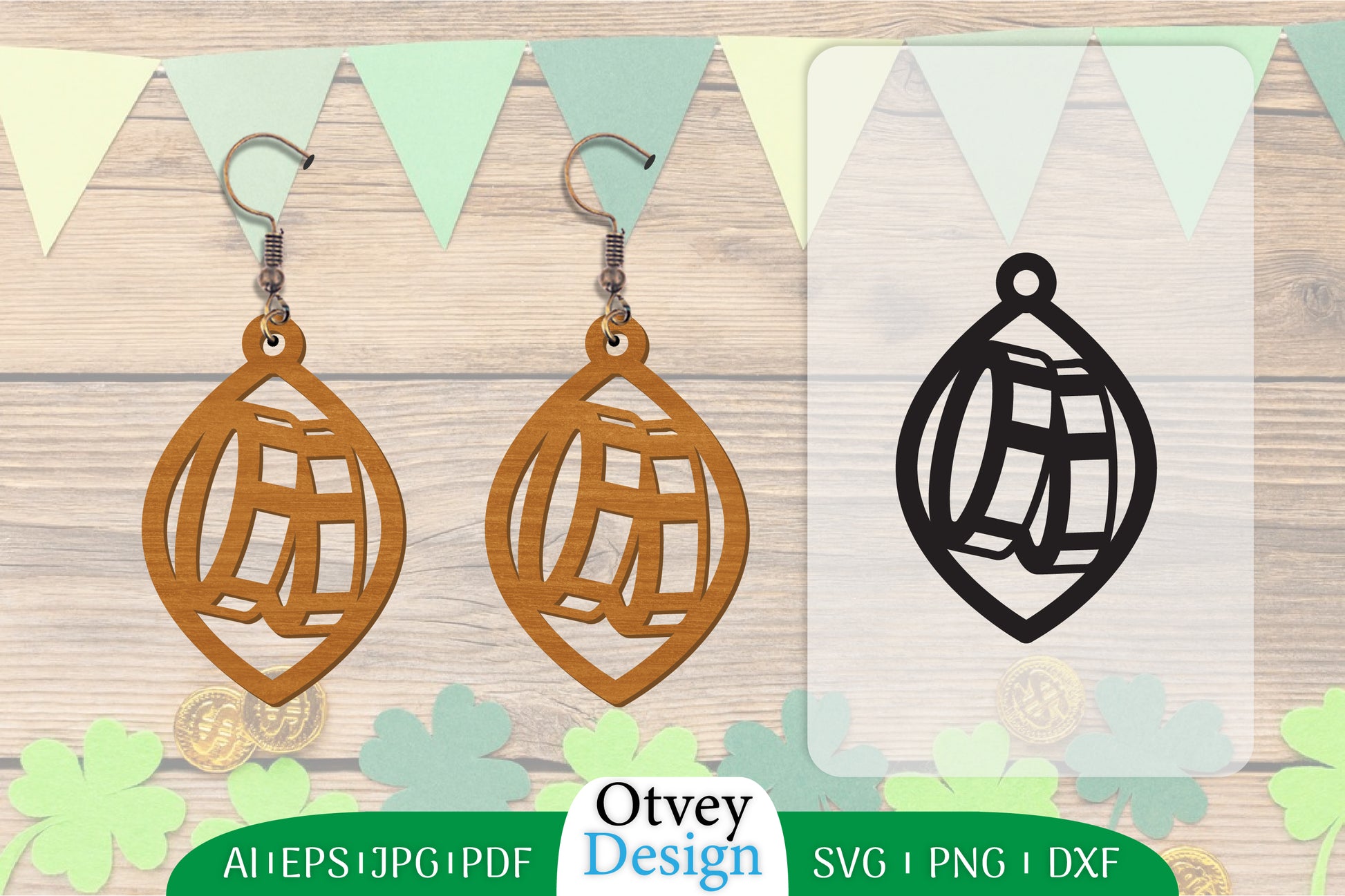 St Patrick's Day Earring Lasercut SVG Bundle 51 - CraftNest - Digital Crafting and Art