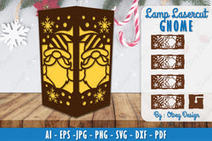 Christmas Gnome Lamp Lasercut SVG Bundle 2 - CraftNest - Digital Crafting and Art
