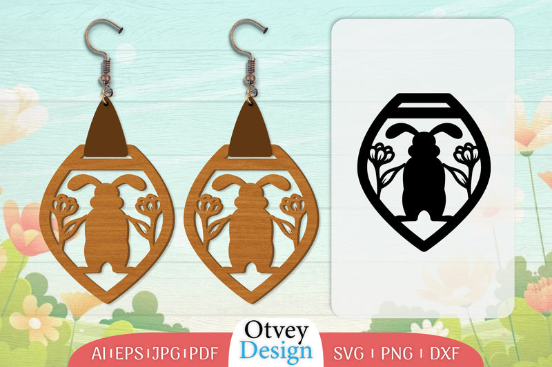 Earring Rabbit Lasercut SVG Bundle 47 - CraftNest - Digital Crafting and Art