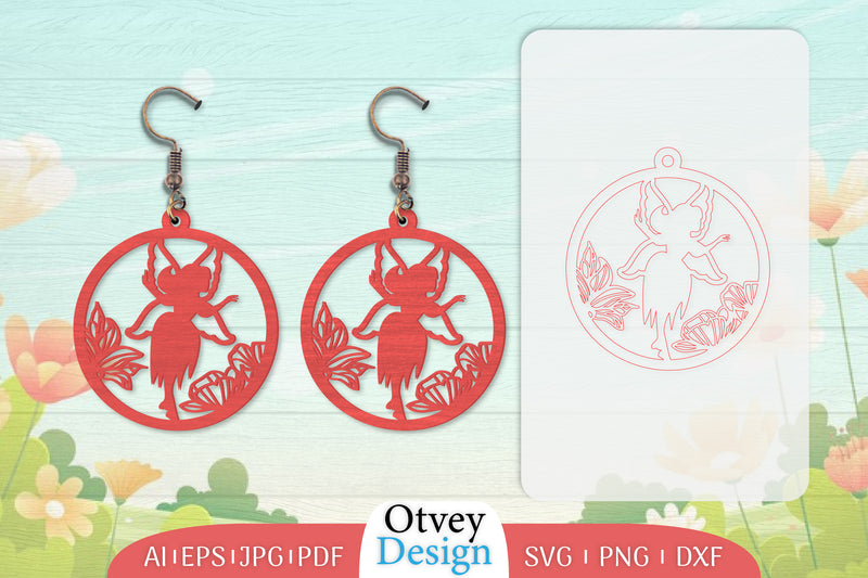Fairy Earring Lasercut SVG Bundle 10 - CraftNest - Digital Crafting and Art