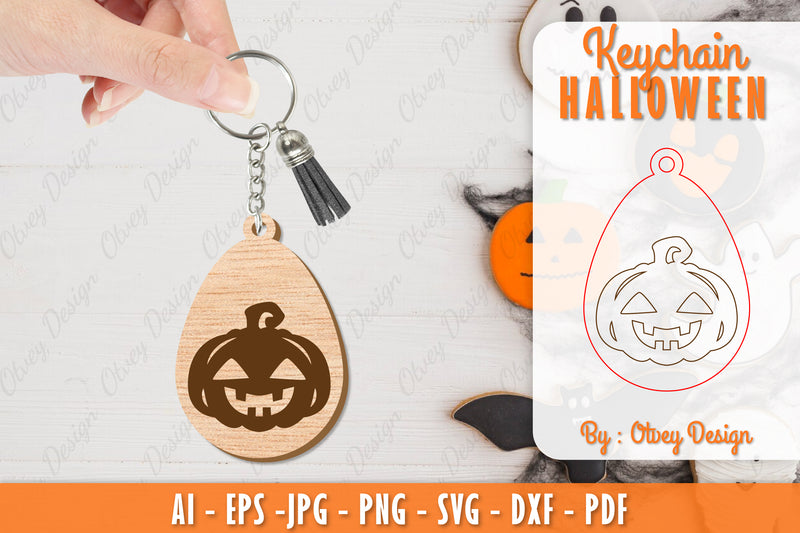 Keychain Halloween Lasercut SVG Bundle 66 - CraftNest - Digital Crafting and Art