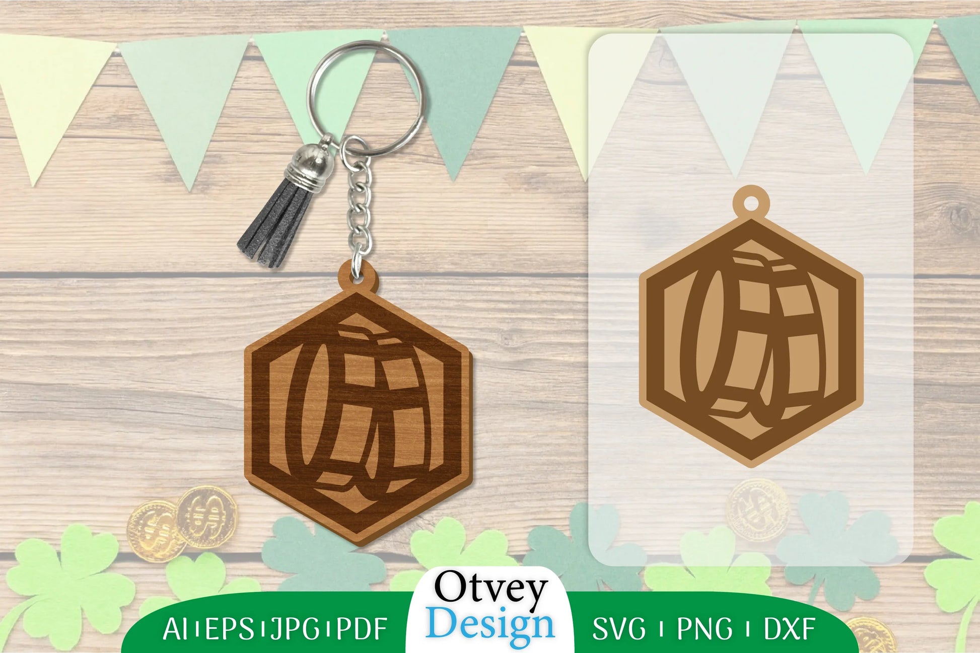 St Patrick's Day Keychain Lasercut SVG Bundle 7 - CraftNest - Digital Crafting and Art