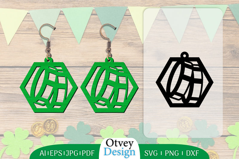 St Patrick's Day Earring Lasercut SVG Bundle 96 - CraftNest - Digital Crafting and Art