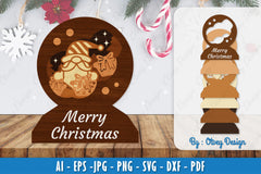 Christmas Gnome 3D Layered Lasercut SVG Bundle 7 - CraftNest - Digital Crafting and Art